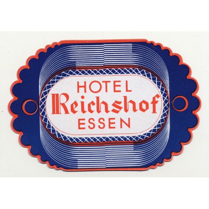 Hotel Reichshof - Essen / Germany (Vintage Luggage Label)