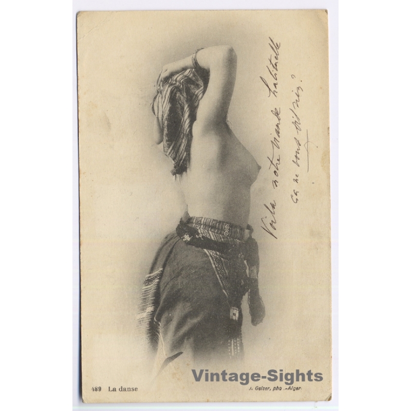 Jean Geiser / Algeria: La Danse / Ethnic Nude (Vintage PC 1917)