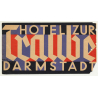 Hotel Zur Traube - Darmstadt / Germany (Vintage Luggage Label)
