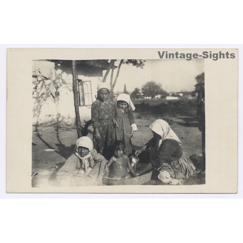 Skopje / Macedonia: Group Of Native Kids / Ethnic (Vintage RPPC 1910s)