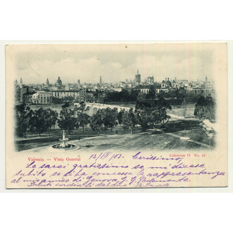 Valencia / Spain: Vista General Coleccion O No.12 (Vintage Postcard 1903)