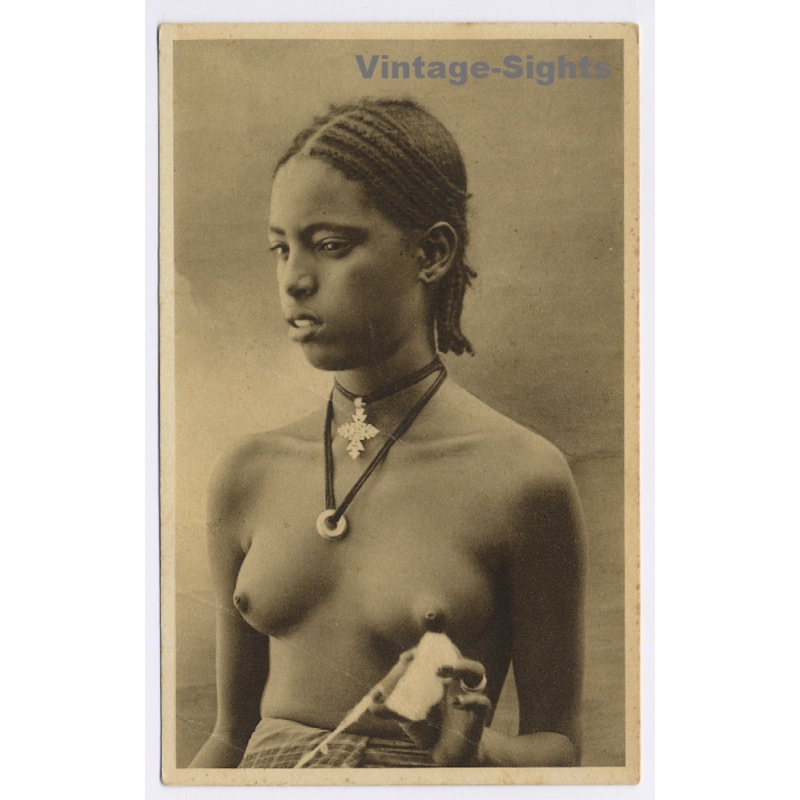 Colonia Eritrea: Costumi Africa Orientale *2 / Ethnic Nude - Traditional Jewelry (Vintage PC 1910s/1920s)