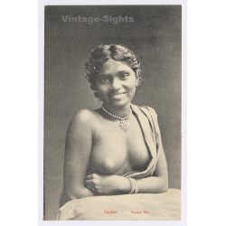 Ceylon: Rodiya Girl / Ethnic Nude (Vintage PC ~1910s/1920s)