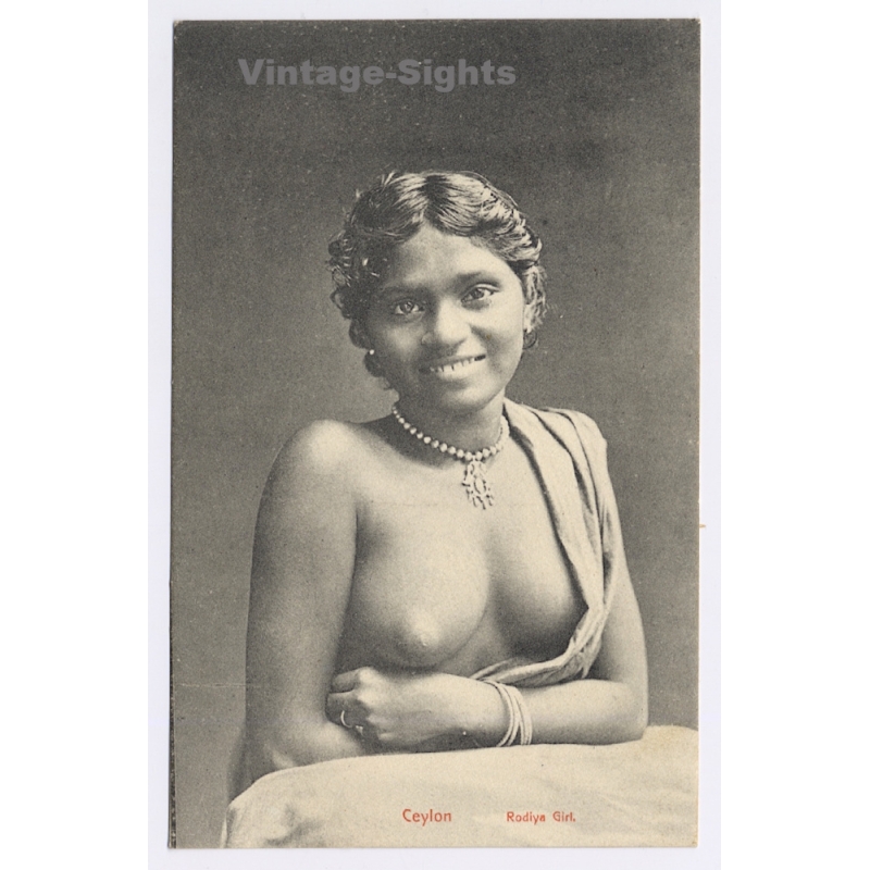 Ceylon: Rodiya Girl / Ethnic Nude (Vintage PC ~1910s/1920s)