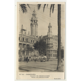 Barcelona / Spain: Palacio De Comunicaciones (Vintage RPPC 1926 Zerkowitz)