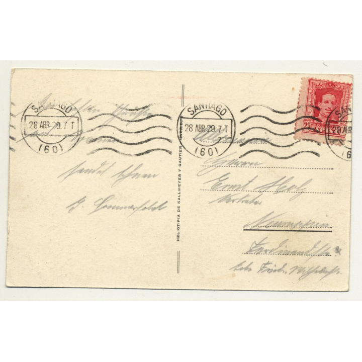 Santiago De Compostela - Spain: Herradura. Paseo De Bóveda (Vintage Postcard 1929)