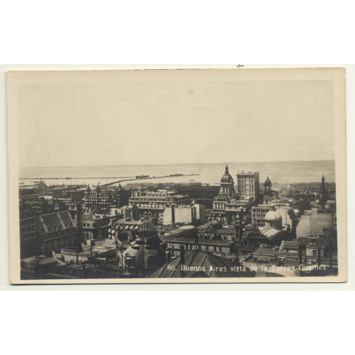Buenos Aires / Argentina: Vista De La Torres Guemes (Vintage RPPC)