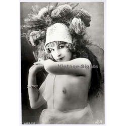 1920s Erotica: Topless Belle Epoque Beauty / Jean Agelou - Risqué (Large Photo Reprint ~ 24x16CM)