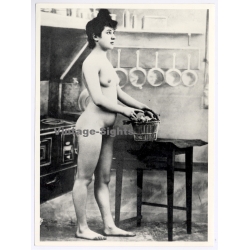 1920s Erotica: Natural Nude In Kitchen / Boudoir - Risqué (Large Photo Reprint ~ 24x18CM)