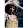 Erotic Study: Sporty Blonde Female In Transparent Fishnet Tank Top (Large Vintage Photo Germany ~1990s)