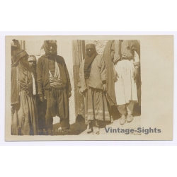 Syria: Cool Take Of Bedouins In Traditional Garb / Ethnic (Vintage RPPC ~1900s/1910s)