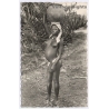 Bangui (A.E.F.) / Congo: Villageoise / Ethnic Nude (Vintage RPPC ~1930s/1940s)