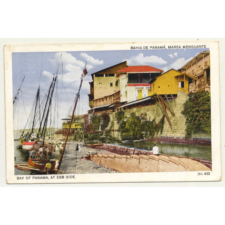 Bahia De Panama / Bay Of Panama: Marea Menguante / Ebb Tide (Vintage Postcard)
