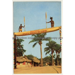Congo / Africa: Voyage Du Roi Au Congo - Été 1955 (Vintage Postcard)