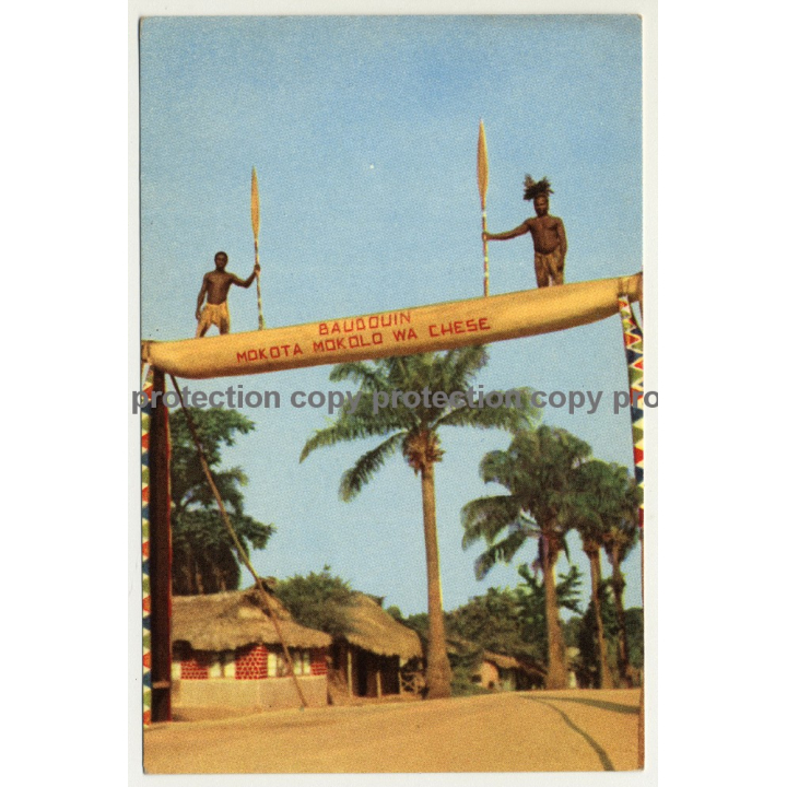 Congo / Africa: Voyage Du Roi Au Congo - Été 1955 (Vintage Postcard)