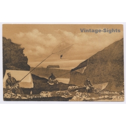 Fuglaveiði / Iceland: Indigenous Bird Catchers (Vintage PC ~1910s)