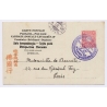 Japan: Rural House Man Kimono Chrysanthemum Stamp Meiji Era (Vintage RPPC 1905)