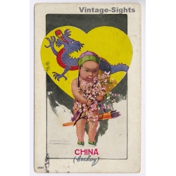China: Chinese Baby & Dragon (Vintage ULLMAN PC 1906)