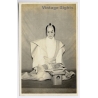 Japanese Kabuki Actor / Harakiri - Shiromuku (Vintage RPPC 1900s)
