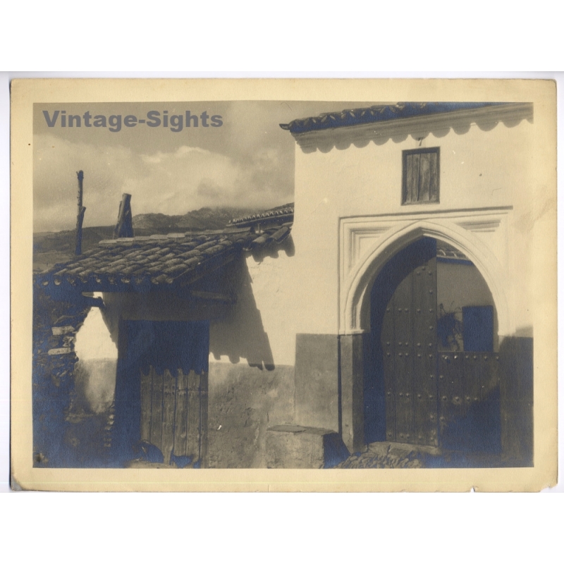 Estudio Amer Madrid: Traditional Mudejár-Style Spanish Portal (Vintage Photo 40x30CM Kodak BRTF 1940s)