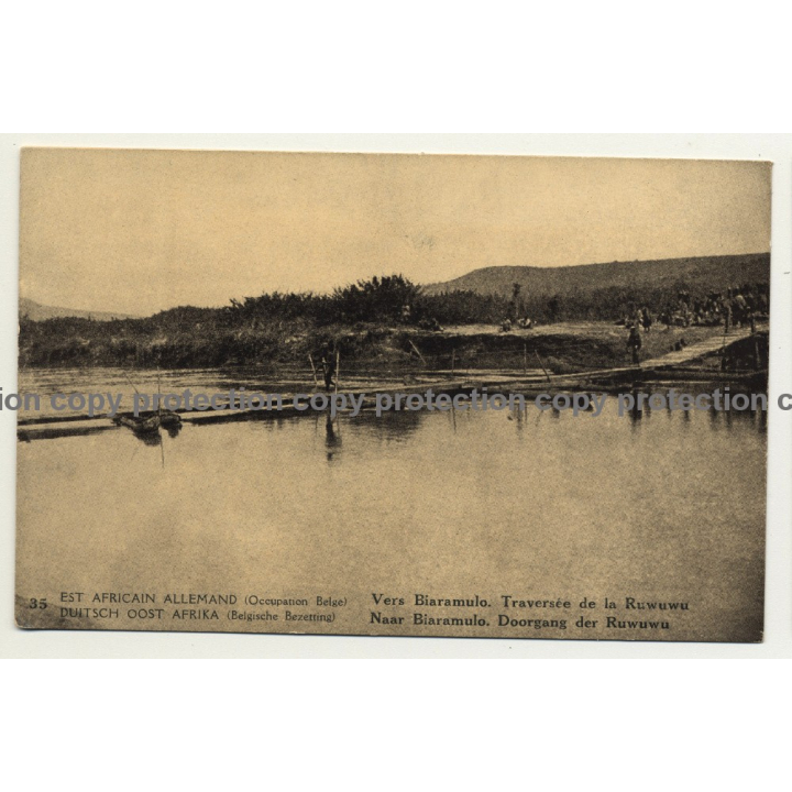 East Africain Allemande 35: Vers Biaramulo - Traversée de la Ruwuwu (Vintage Postal Stationery)