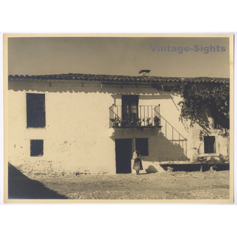 Estudio Amer Madrid: Valverde de la Vera Extremadura (Vintage Photo 38x28CM Kodak BRTF 1940s)