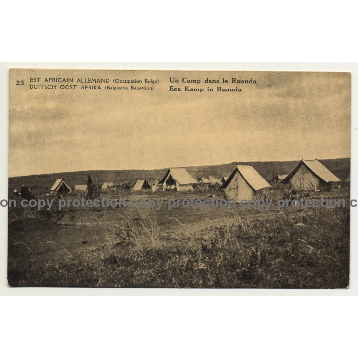 East Africain Allemand 23: Un Camp Dans Le Ruanda (Vintage Postal Stationery)