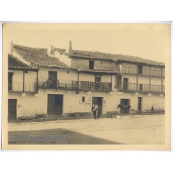 Estudio Amer Madrid: Plaza Mayor Riaza Segovia Architecture (Vintage Photo 40x30CM Kodak BRTF 1940s)