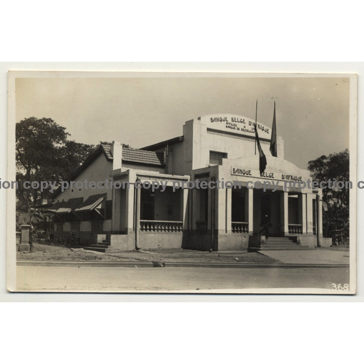 Congo / Africa: Banque Belge D'Afrique (Vintage RPPC B/W)