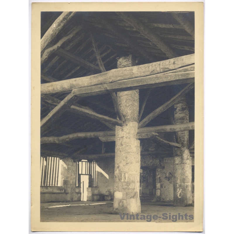 Estudio Amer: Traditional Spanish Market Hall Interior (Vintage Photo 40x30CM Kodak BRTF 1940s)