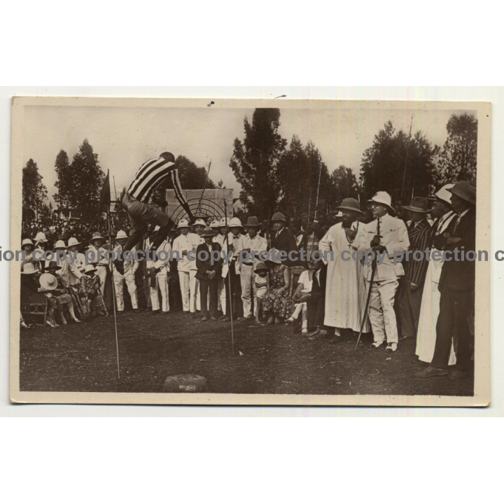 Le Kivu / Congo Belge: Saut En Hauteur - Watusi - Indigène Du Ruanda (Vintage RPPC B/W)