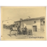 Estudio Amer: Traditional Spanish Village Well & Donkey (Vintage Photo 40x30CM Kodak BRTF 1940s)