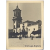 Estudio Amer: Plaza Alta Algeciras Church of La Palma (Vintage Photo 40x30CM Kodak BRTF 1940s)