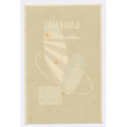 Sabena: Brüssel - New York / Belgian Airlines (Vintage Luggage Label ~1950s)