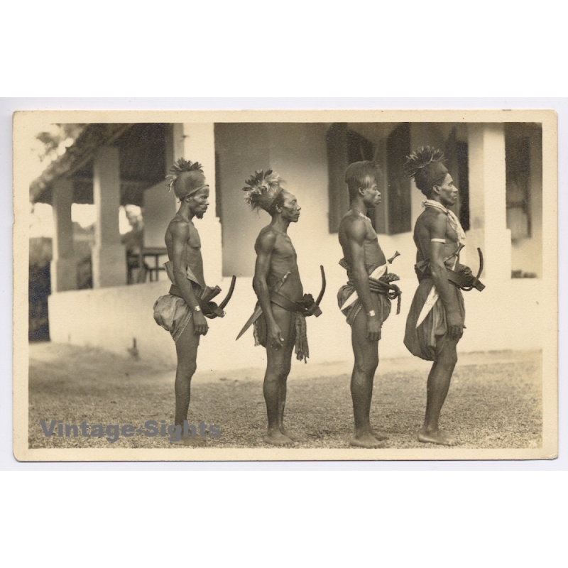 Casimir Zagourski: Baboa People / Boa Sword - Ethnic (Vintage RPPC 1920s/1930s)
