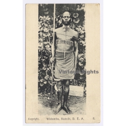 British East Africa: Warrior of the Wakamba Tribe / Ethnic (Vintage PC 1910s)