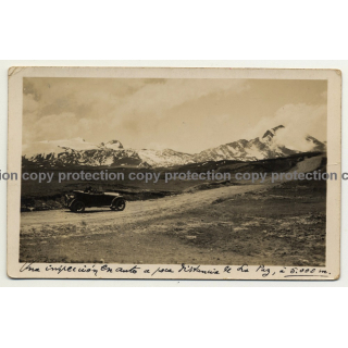 La Paz / Bolivia: Oldtimer On Mountain Pass (Vintage Postcard RPPC 1926 )