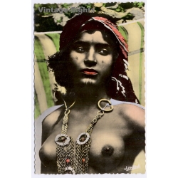 Maghreb: Buste de Femme Tunisienne / Ethnic Nude - Amazigh (Vintage RPPC ~1930s)