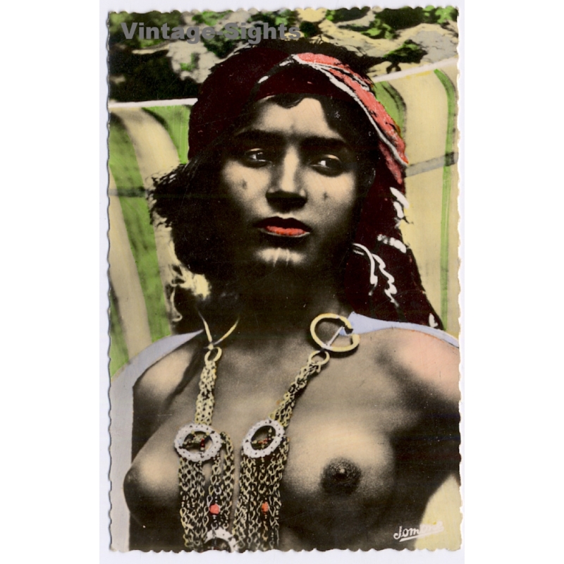 Maghreb: Buste de Femme Tunisienne / Ethnic Nude - Amazigh (Vintage RPPC ~1930s)