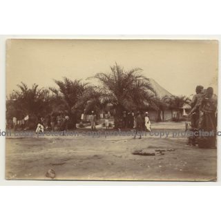 Bafurasende / Congo: Native People Of Village / Sarong (Vintage Photo Sepia 1919)