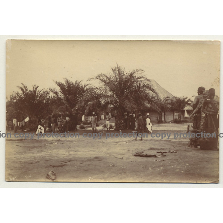 Bafurasende / Congo: Native People Of Village / Sarong (Vintage Photo Sepia 1919)