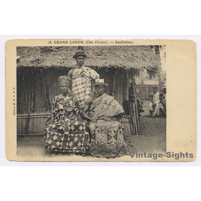 Grand Lahou / Ivory Coast: Native Apolloniens Nzema (Vintage PC 1910s)