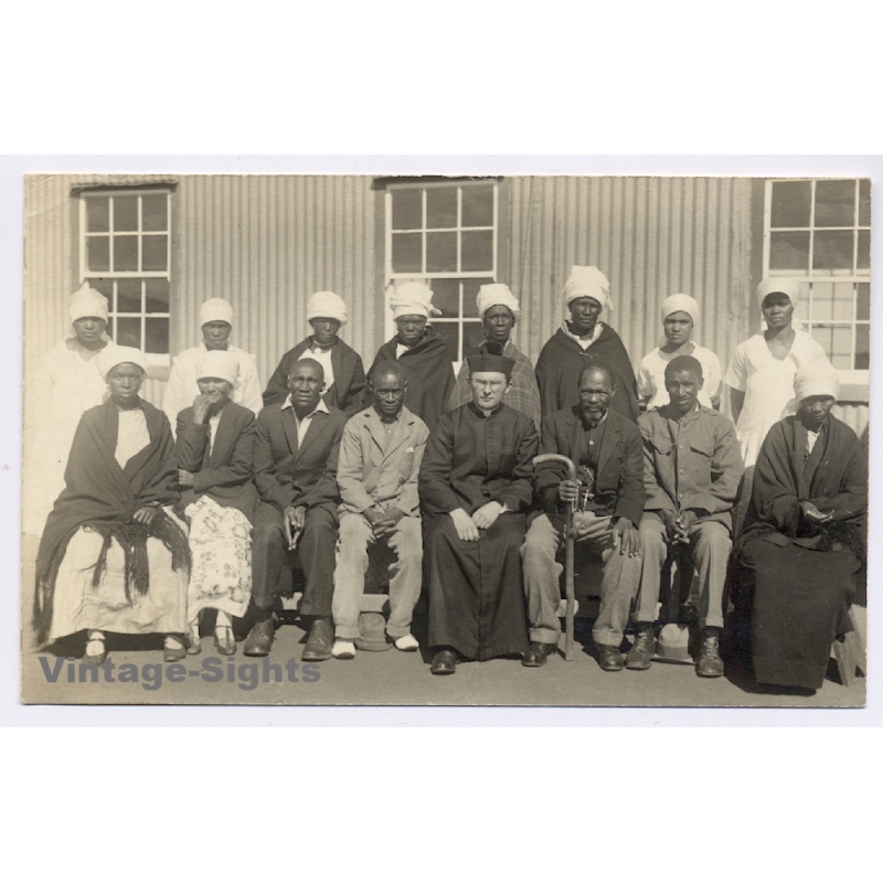 Winburg / Orange Free State (South Africa): Pentecost Baptism - Priest & Converts (Vintage RPPC 1929)