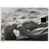 Erotic Study: Slim Blonde Nude On Air Matress / Baltic Sea (Vintage Photo GDR ~1980s)