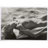 Erotic Study: Slim Blonde Nude On Air Matress / Baltic Sea (Vintage Photo GDR ~1980s)