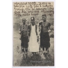 Missions des P.P. du Saint-Esprit: 3 Natives in Ceremonial Garb (Vintage PC ~1910s)