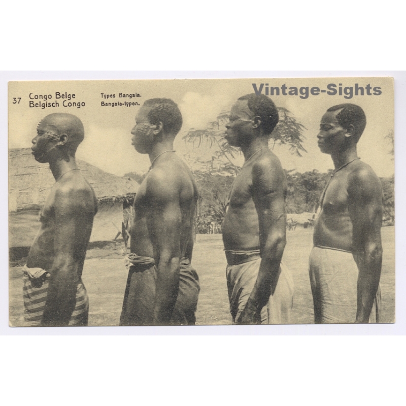 Congo Belge: Type Bangala / Ethnic - Tribal Scars (Vintage Postal Stationery1910s)