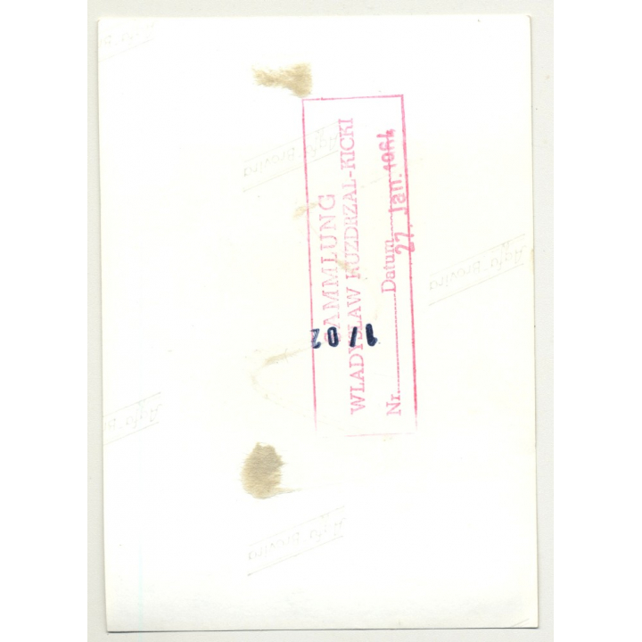 Darkhaired Beauty In Dungeon *6 / Feetcuffs - Collar - BDSM (Vintage Photo B/W 1964)