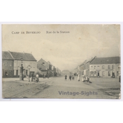 Belgium: Camp De Beverloo - Rue de la Station - Censorship Stamp (Vintage PC 1916)
