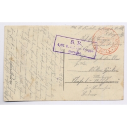 Belgium: Camp De Beverloo - Rue de la Station - Censorship Stamp (Vintage PC 1916)